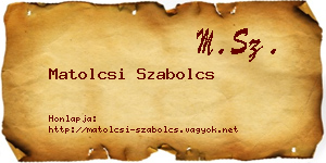 Matolcsi Szabolcs névjegykártya